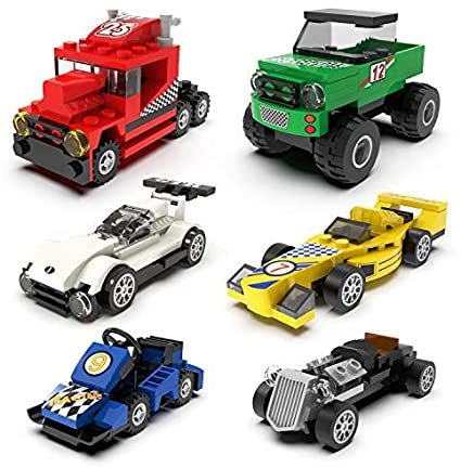 Photo 1 of FUN LITTLE TOYS 212 PCs Building Blocks Car Toys, Set of 12 Race Car Building Kits for Kids Prizes Toys, Goodie Bag Stuffers,Party Favors
