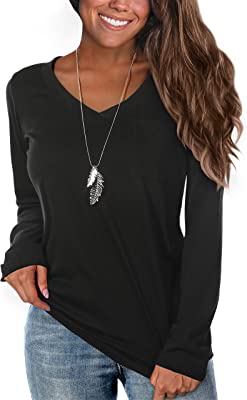 Photo 1 of COOLUCK Womens Soft Long Sleeve with pocket LARGE, Black