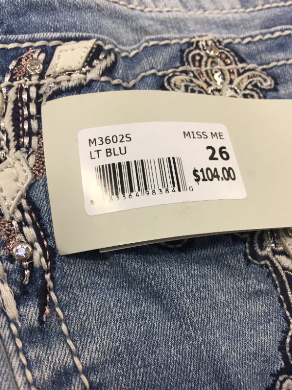 Photo 3 of Miss Me Jeans, Light Blue, Skinny, Style M3602S size 26