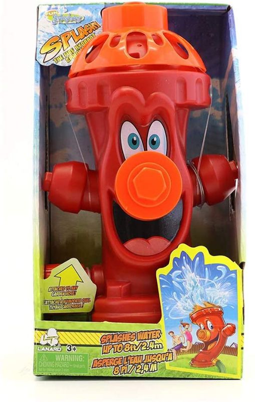 Photo 1 of Kids Sprinkler Fire Hydrant, Attach Water Sprinkler for Kids to Garden Hose for Backyard Fun, Splash All Summer Long, Sprays Up to 8 Ft.(Red)