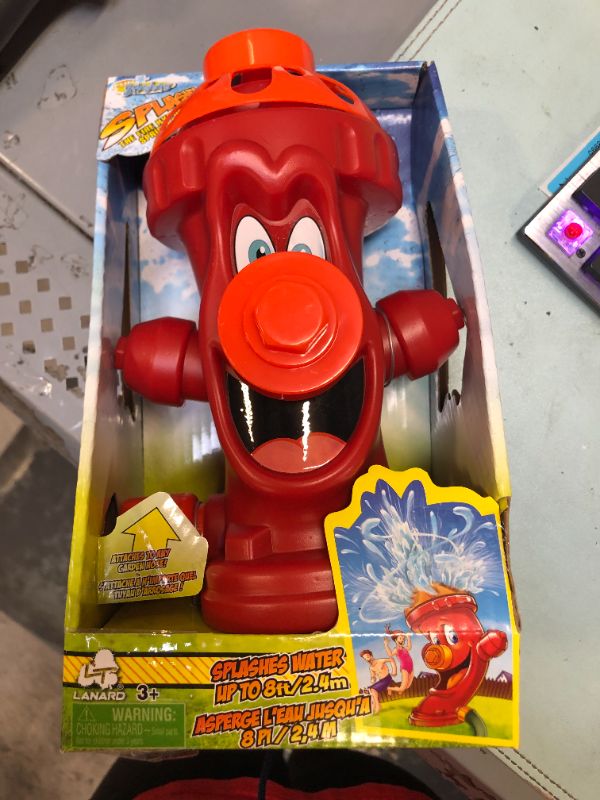 Photo 1 of Kids Sprinkler Fire Hydrant, Attach Water Sprinkler for Kids to Garden Hose for Backyard Fun, Splash All Summer Long, Sprays Up to 8 Ft.(Red)