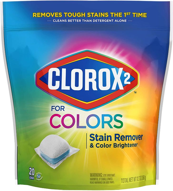 Photo 1 of Clorox 2 for Colors - Stain Remover and Color Brightener Packs, 20 Count (Package May Vary)