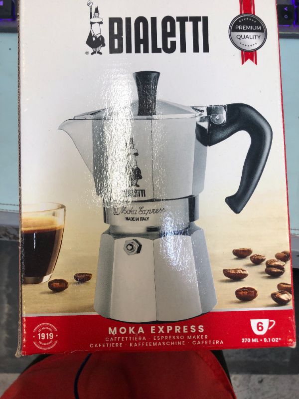 Photo 2 of Bialetti Moka Express 1-Cup (2 Oz - 60 Ml) Aluminum Stovetop Espresso Maker, Silver