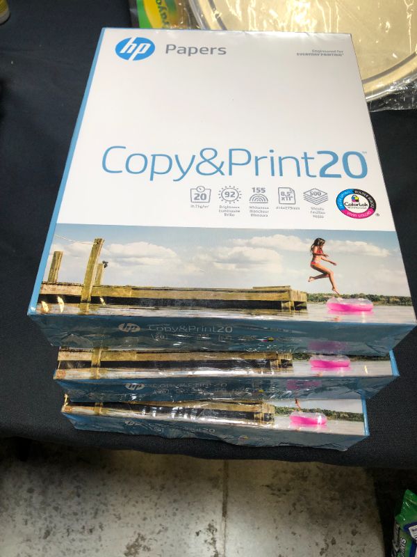 Photo 2 of 3 PACK - hp Printer Paper | 8.5 x 11 Paper | Copy &Print 20 lb | 1 Ream Case - 500 Sheets| 92 Bright | Made in USA - FSC Certified | 200060