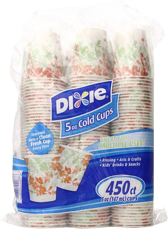 Photo 1 of Dixie Cold Cups, 5oz., Floral Design (Color and design may vary) Sold As 450 Count