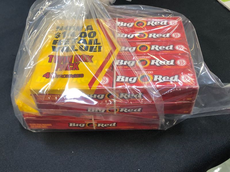 Photo 1 of 2 PACK - Wrigleys Big Red chewing gum, Cinnamon,40 pack, 5 sticks per pack