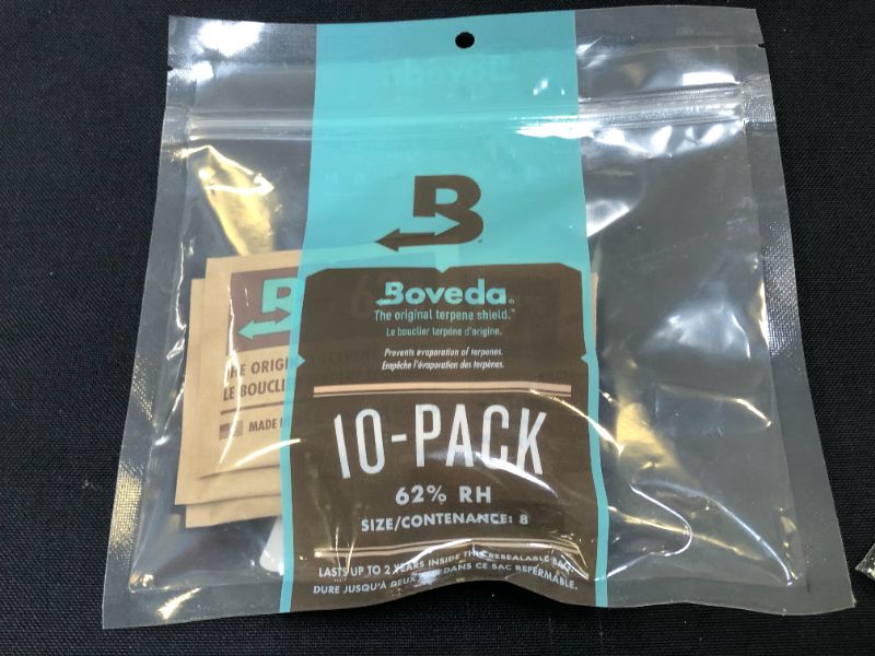 Photo 2 of Boveda 62% Humidor Packets - 2 Way Humidity Control Packs - Size 8 - 10 Count Resealable Bag - Humidor Accessories - Bulk Humidity Packs - Relative Humidity Packs - Humidor Packet
