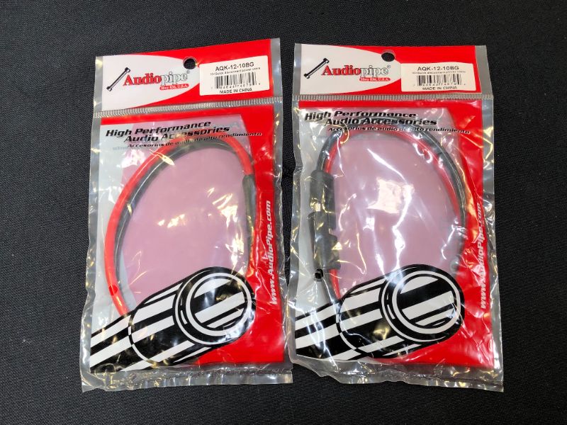 Photo 2 of 2 PACK - Audiopipe 10 Gauge 12" Quick Disconnect Wire Harness