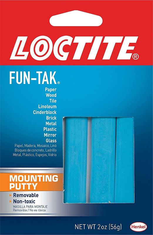 Photo 1 of 11 PACK - Loctite Fun-Tak Mounting Putty 2-Ounce (1087306), Single, Blue, 2 Ounce