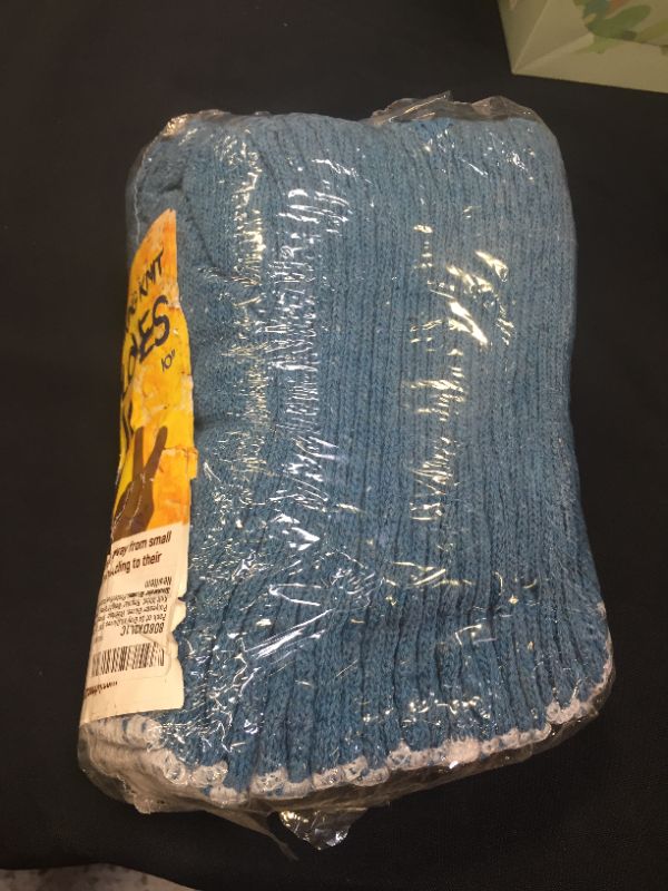 Photo 1 of ABC Blue Gray Knit Gloves 9" Pack of 24 Work Cotton Gloves for Men, Women 10 Oz Reusable Cotton Work Gloves Medium, Breathable Working Grip Gloves, Thick String Knit Work Gloves, Cloth Gloves