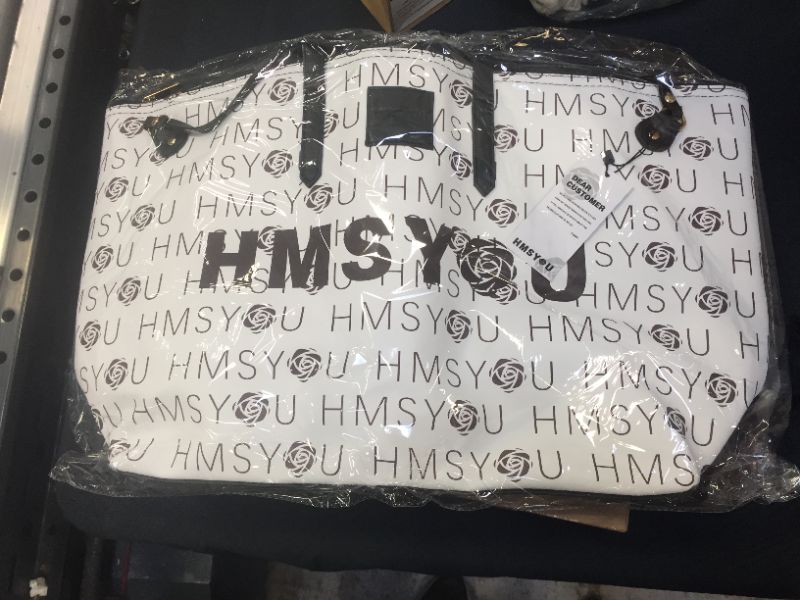 Photo 2 of HMSYOU Large Tote Bag, Best Tote Bag for Women. Large Capacity Laptop Tote Ideal for Travel, Airplane, Office & Diaper - Advanced Faux Leather Excellent Waterproof Ability.(Letter)