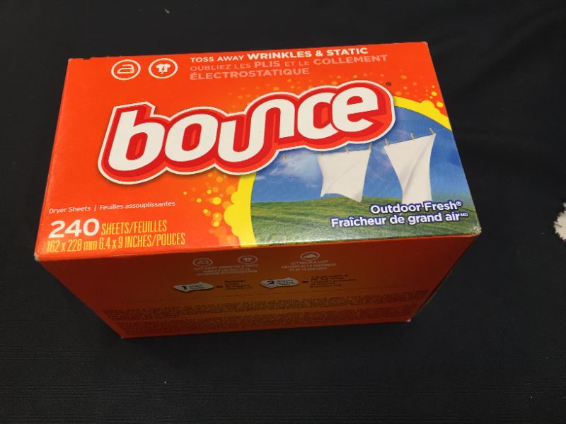 Photo 2 of Bounce Fabric Softener Sheets, Outdoor Fresh, 240 sheets