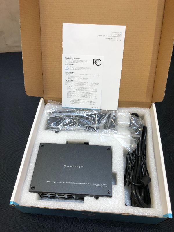 Photo 4 of Amcrest 8-Port POE+ Power Over Ethernet POE Switch with Metal Housing, 8-Ports POE+ 802.3af/at 96w (AGPS8E8P-AT-96)
