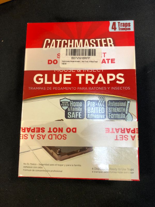 Photo 1 of Catchmaster Mouse & Insect Professional Strength Glue Traps - Non Toxic - 8 Glue Trays
