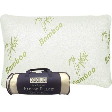 Photo 1 of Bamboo Memory Foam Pillow - Stay Cool Removable Cover with Zipper - Hotel Quality Hypoallergenic Pillow Relieves Snoring,migraines, Insomnia, Neck Pai
