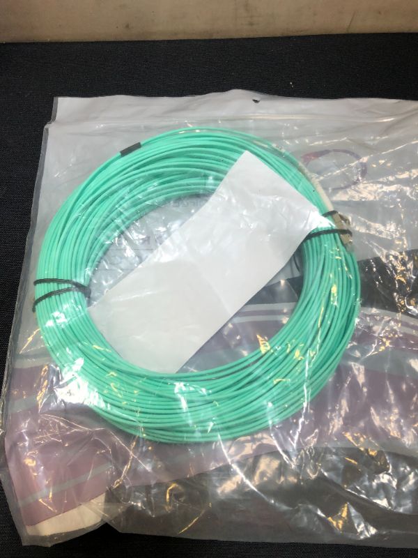 Photo 2 of FiberCablesDirect - 30M OM4 LC LC Fiber Patch Cable | 100Gb Duplex 50/125 LC to LC Multimode Jumper 30 Meter (98.42ft) | Length Options: 0.5M-300M | 10/40/100gb mmf sfp+ 100gbase dplx ofnr om4-lc-lc

