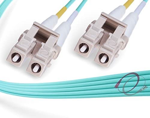 Photo 1 of FiberCablesDirect - 30M OM4 LC LC Fiber Patch Cable | 100Gb Duplex 50/125 LC to LC Multimode Jumper 30 Meter (98.42ft) | Length Options: 0.5M-300M | 10/40/100gb mmf sfp+ 100gbase dplx ofnr om4-lc-lc

