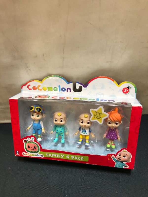 Photo 2 of Cocomelon Friends & Family, 4 Figure Pack - 3 Inch Character Toys - Features Two Baby JJ Figures (Tee and Onesie), Tomtom, and YoYo
