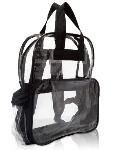 Photo 1 of DALIX Clear Backpack with Smooth Plastic Completely Transparent
