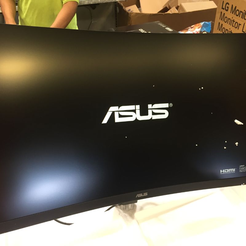 Photo 2 of ASUS TUF Gaming 32" 1080P Curved Monitor (VG328H1B) - Full HD, 165Hz (Supports 144Hz), 1ms, Extreme Low Motion Blur, Speaker, Adaptive-Sync, FreeSync Premium, VESA Mountable, HDMI, Tilt Adjustable
