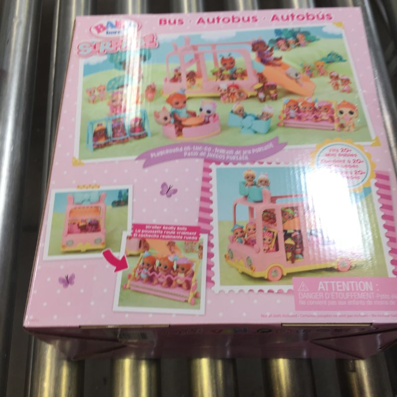 Photo 1 of 2x Baby Born Surprise Mini Babies Bus, Pink
