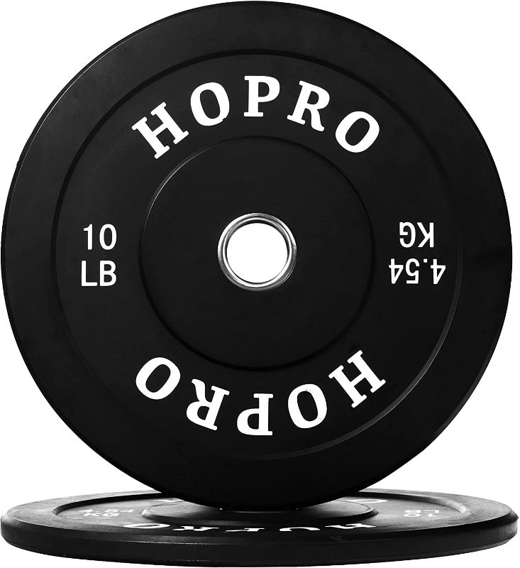 Photo 1 of  2 Pack BalanceFrom Signature Fitness 2" Olympic Bumper Plate Weight Plates with Steel Hub in Pairs or Sets - 100% Virgin Rubber
