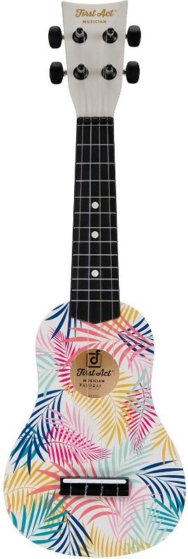 Photo 1 of First Act Toy Ukulele, 20 Inch - Colorful Leaves Design Soundboard - with Nylon Strings - Guitar-Style Tuning Gears, Molded Fretboard – Musical Instruments for Kids and Young Musicians
