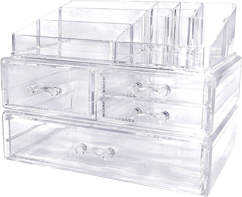 Photo 1 of Sodynee X-Lagre Acrylic Makeup Cosmetic Organizer Storage Drawers Display Boxes Case, Three Pieces Set
