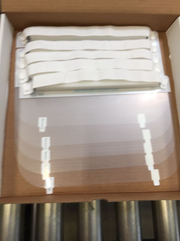 Photo 1 of 2x 5 Pack High Quality Face Shield, Made By Ripclear, Full Coverage for Adults Clear Dual Sided Anti-Fog, Comfortable Reusable Plastic Shield Face Visor Easy to Clean, Perfect for Offices/Daily Life
