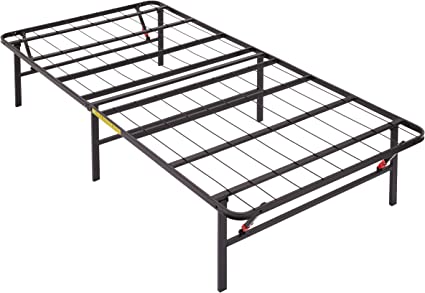 Photo 1 of Amazon Basics Foldable, 14" Black Metal Platform Bed Frame with Tool-Free Assembly, No Box Spring Needed - Twin