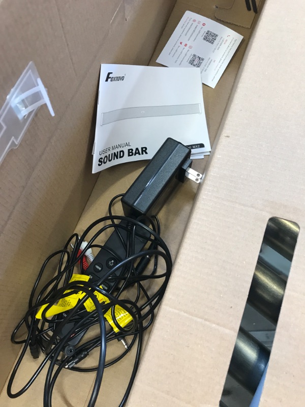 Photo 1 of Foxnovo 2.0 Sound Bar 60W Smart Soundbar with LED Ambient Light for television Includes Tablet Wireless 5.0 Audio Speaker for Home STB Gaming Computer Projector