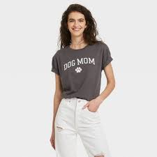 Photo 1 of Women's Dog Mom Short Sleeve Graphic T-Shirt - Gray. Size Small. NO BOX PACKAGING. 