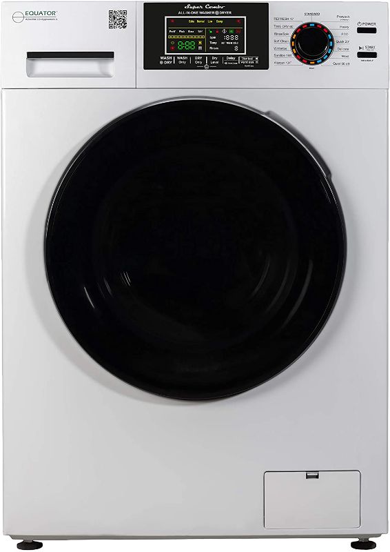 Photo 1 of Equator 18 lbs. All-In-One Washer Dryer Combo Version 3 Sanitize, Allergen, Winterize, Vented/Ventless Dry (White)
