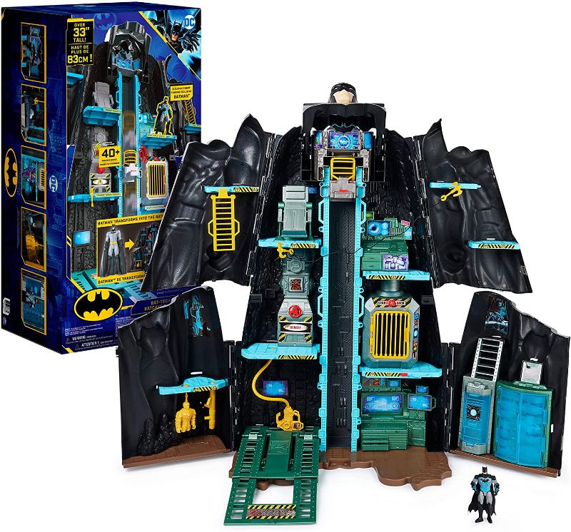 Photo 1 of Batman, Bat-Tech Batcave, Giant Transforming Playset with Exclusive 4” Batman Figure and Accessories, Kids Toys for Boys Aged 4 and Up
