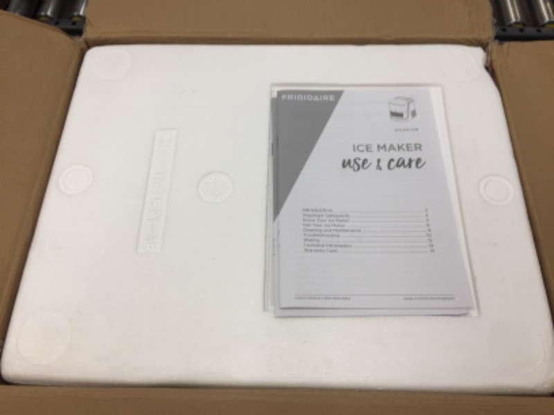 Photo 2 of Frigidaire EFIC229-VCM FRIGIDAIRE-33LBS per day Square Clear Cube COMPACT ICE MAKER-Viewing Window-Silver, Standard
