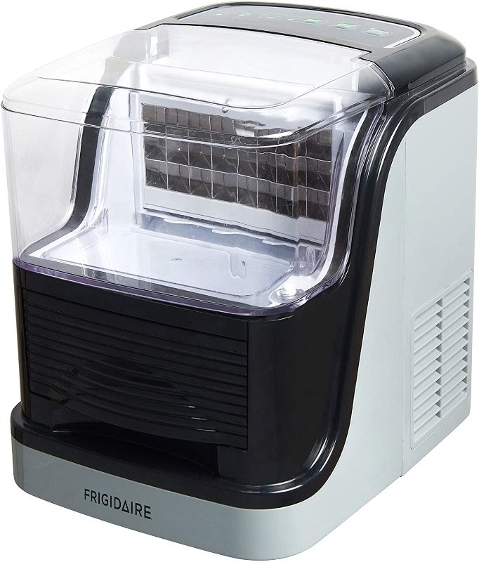 Photo 1 of Frigidaire EFIC229-VCM FRIGIDAIRE-33LBS per day Square Clear Cube COMPACT ICE MAKER-Viewing Window-Silver, Standard
