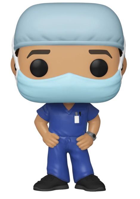 Photo 1 of Funko POP! Heroes: Front Line Workers - Male (Blue Scrub) Vinyl Figure
