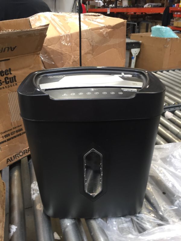 Photo 2 of Aurora AU1230XA Anti-Jam 12-Sheet Crosscut Paper and Credit Card Shredder with 5.2-Gallon Wastebasket