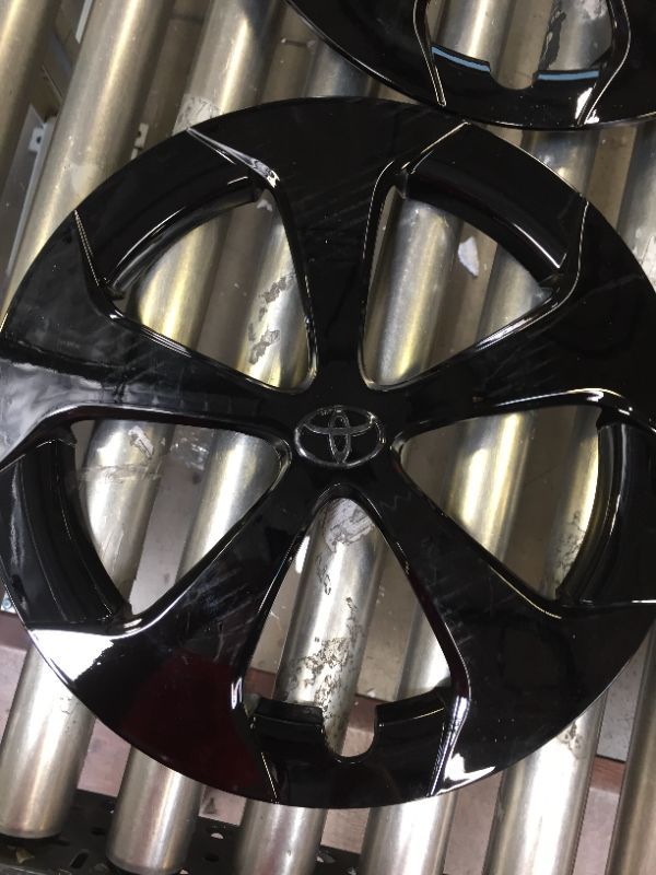 Photo 1 of 4 PK Black Toyota hubcaps 15''