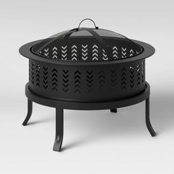 Photo 1 of 26" Chevron Outdoor Wood Burning Fire Pit - Threshold™

