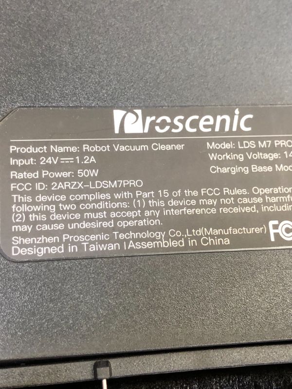 Photo 7 of Proscenic M7 Pro Robot Vacuum Cleaner, Laser Navigation, 2700Pa Powerful Suction, APP & Alexa Control, Multi Floor Mapping, Ideal for Pets Hair, Carpets and Hard Floors, Black
