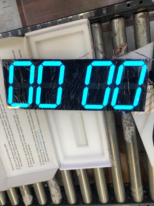 Photo 1 of CHKOSDA Digital LED Wall Clock, Oversize Wall Clock with 6” Numbers
