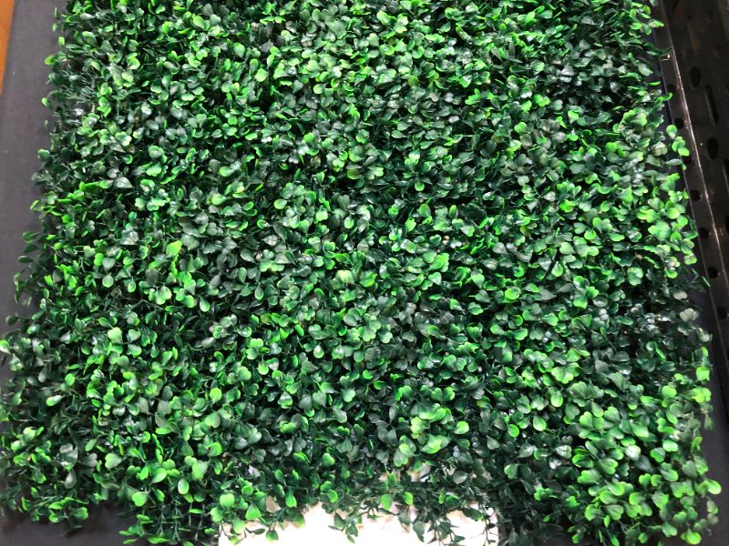 Photo 2 of CREATIVE SPACE Artificial  Garden Panels Wedding Backdrop 12 PCS 20 x 20 Inch Boxwood Panels Privacy Hedge Screen for Indoor Outdoor Garden Wall Decor Artificial Plants
