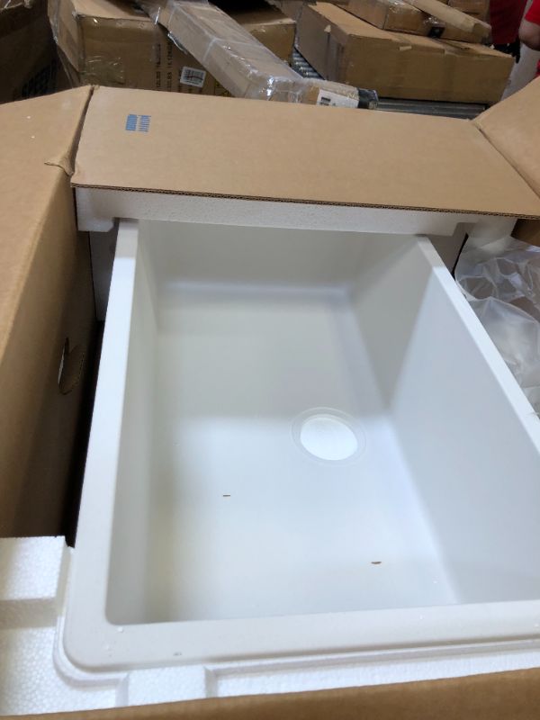 Photo 2 of Elkay Quartz Classic ELGRU13322WH0 White Single Bowl Undermount Sink
(SINK ONLY)
