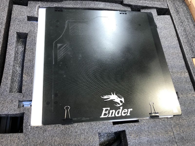 Photo 4 of Comgrow Official Creality Ender 5 Plus 3D Printer with BL Touch Auto-Leveling, Dual Z-Axis Touch Screen and Glass Bed Large Printing Size 350x350x400mm---ITEM IS DIRTY---LOOSE HARDWARE/POSSIBLE MISSING---
