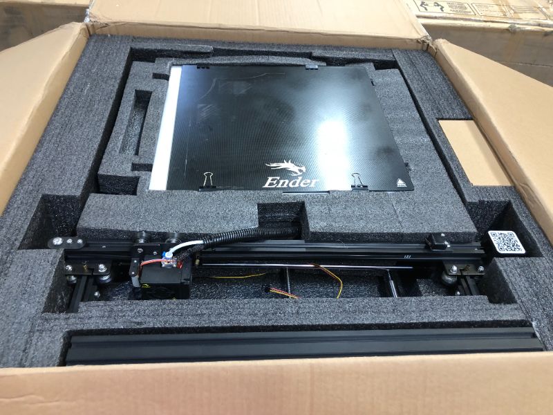 Photo 3 of Comgrow Official Creality Ender 5 Plus 3D Printer with BL Touch Auto-Leveling, Dual Z-Axis Touch Screen and Glass Bed Large Printing Size 350x350x400mm---ITEM IS DIRTY---LOOSE HARDWARE/POSSIBLE MISSING---
