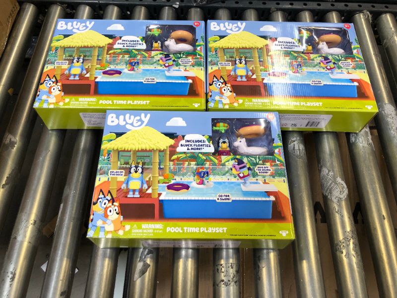 Photo 1 of Bluey Pool Time Playset---PACK OF 3---