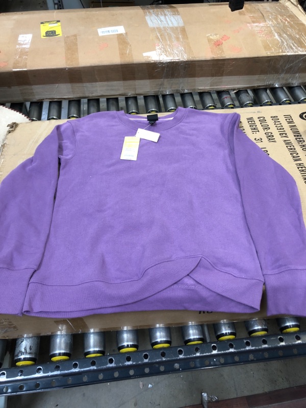 Photo 2 of  Girls' Fleece Pullover Sweatshirt - All in Motion Purple XL