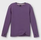 Photo 1 of  Girls' Fleece Pullover Sweatshirt - All in Motion Purple XL