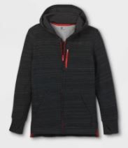 Photo 1 of Boys' Fleece Full Zip Hoodie - All in Motion Black XL